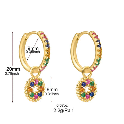 1 Pair Ins Style Fashion Heart Shape Butterfly Plating Inlay Copper Zircon Gold Plated Earrings