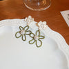 1 Pair Korean Style Flower Alloy Drop Earrings