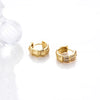 1 Pair Korean Style Round Copper Plating Inlay Zircon 18k Gold Plated Hoop Earrings Earrings