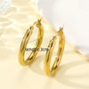 1 Pair Korean Style Round Plating Stainless Steel 18K Gold Plated Earrings