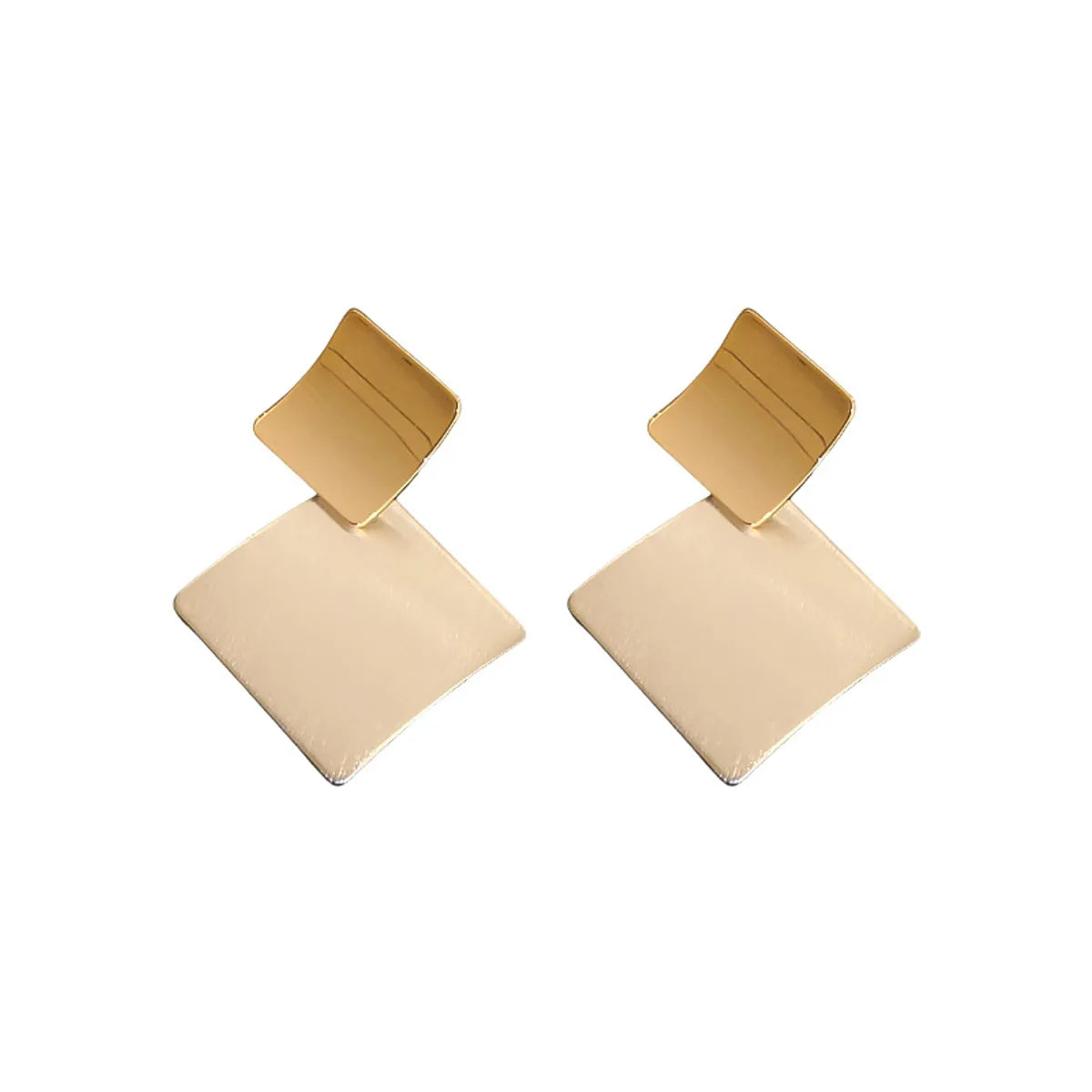 1 Pair Korean Style Square Alloy Drop Earrings