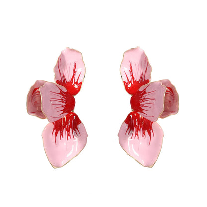 1 Pair Lady Bohemian Flower Iron Ear Studs