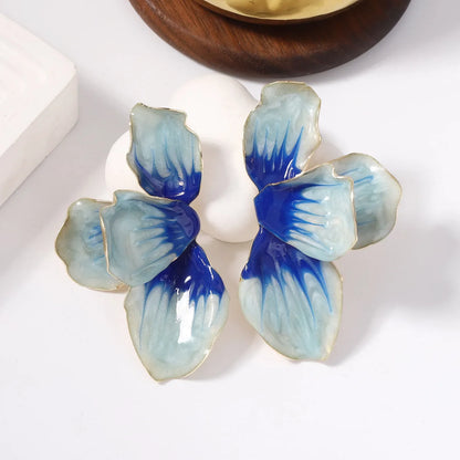 1 Pair Lady Bohemian Flower Iron Ear Studs