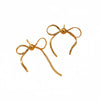 1 Pair Lady Bow Knot Pearl Plating Bowknot 304 Stainless Steel 18K Gold Plated Drop Earrings