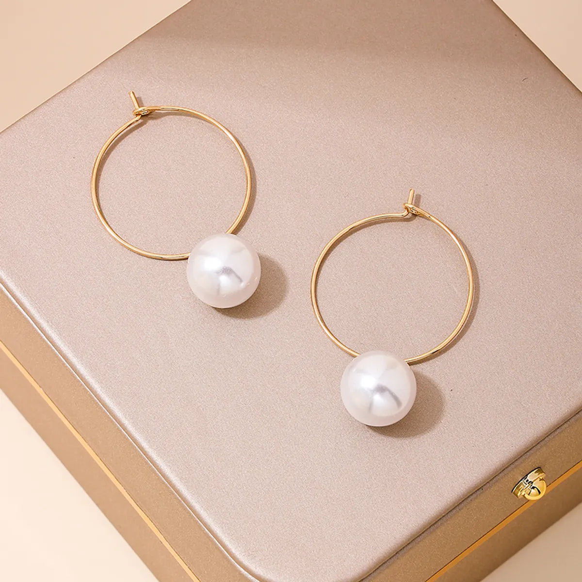 1 Pair Lady Circle Alloy Zinc Earrings