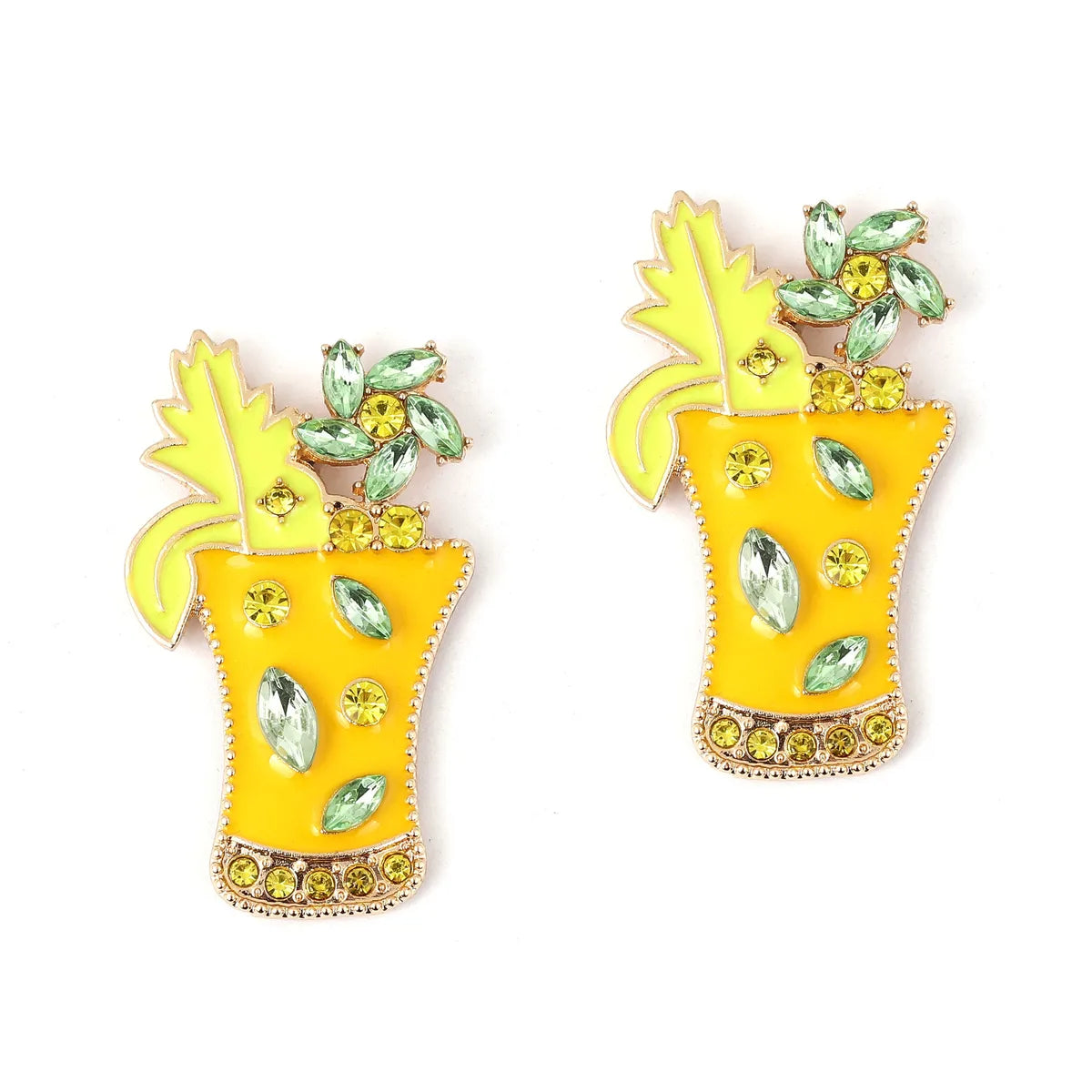 1 Pair Lady Cup Plating Zinc Alloy Drop Earrings