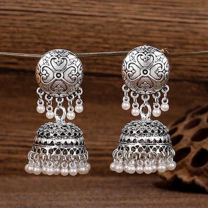 1 Pair Lady Ethnic Style Streetwear Geometric Inlay Alloy Resin Rhinestones Drop Earrings