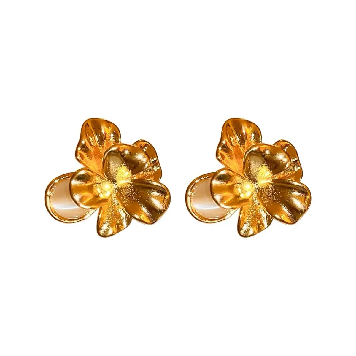 1 Pair Lady Flower Alloy Ear Studs