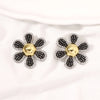 1 Pair Lady Flower Inlay Zinc Alloy Artificial Diamond Drop Earrings