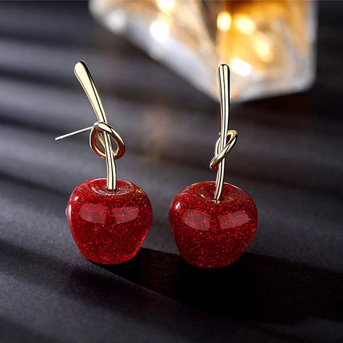 1 Pair Lady Fruit Alloy Drop Earrings