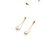 1 Pair Lady Geometric Imitation Pearl Drop Earrings