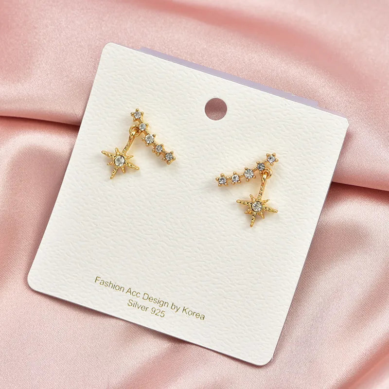 1 Pair Lady Geometric Plating Inlay Alloy Zircon Drop Earrings