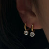 1 Pair Lady Geometric Titanium Steel Plating Inlay Artificial Gemstones 18k Gold Plated Earrings
