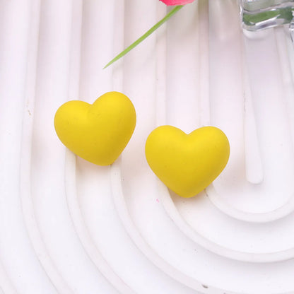 1 Pair Lady Heart Shape Arylic Ear Studs