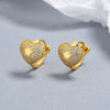 1 Pair Lady Heart Shape Plating Inlay Sterling Silver Artificial Gemstones Earrings