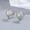 1 Pair Lady Heart Shape Plating Inlay Sterling Silver Artificial Gemstones Earrings