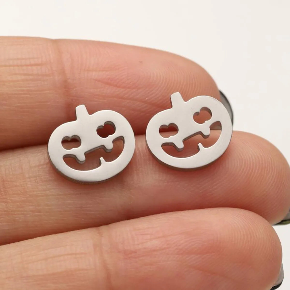 1 Pair Lady Leaf Heart Shape Stainless Steel Irregular Plating Ear Studs