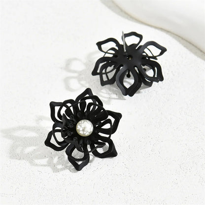 1 Pair Lady Modern Style Classic Style Flower Alloy Iron Ear Studs