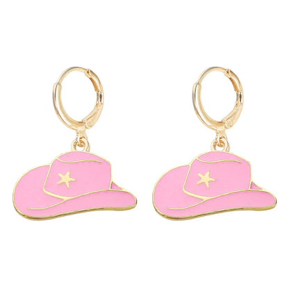 1 Pair Lady Modern Style Star Heart Shape Enamel Alloy Plastic Drop Earrings