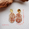 1 Pair Lady Pastoral Classic Style Printing Geometric Ditsy Floral Soft Clay Drop Earrings