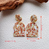 1 Pair Lady Pastoral Classic Style Printing Geometric Ditsy Floral Soft Clay Drop Earrings