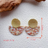 1 Pair Lady Pastoral Classic Style Printing Geometric Ditsy Floral Soft Clay Drop Earrings