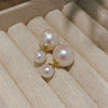 1 Pair Lady Pearl Plating Copper Ear Studs