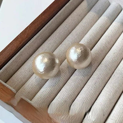 1 Pair Lady Pearl Plating Mixed Materials Ear Studs