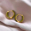 1 Pair Lady Round Inlay Artificial Crystal Artificial Gemstones Earrings