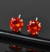 1 Pair Lady Simple Style Geometric Inlay Sterling Silver Birthstone Ear Studs