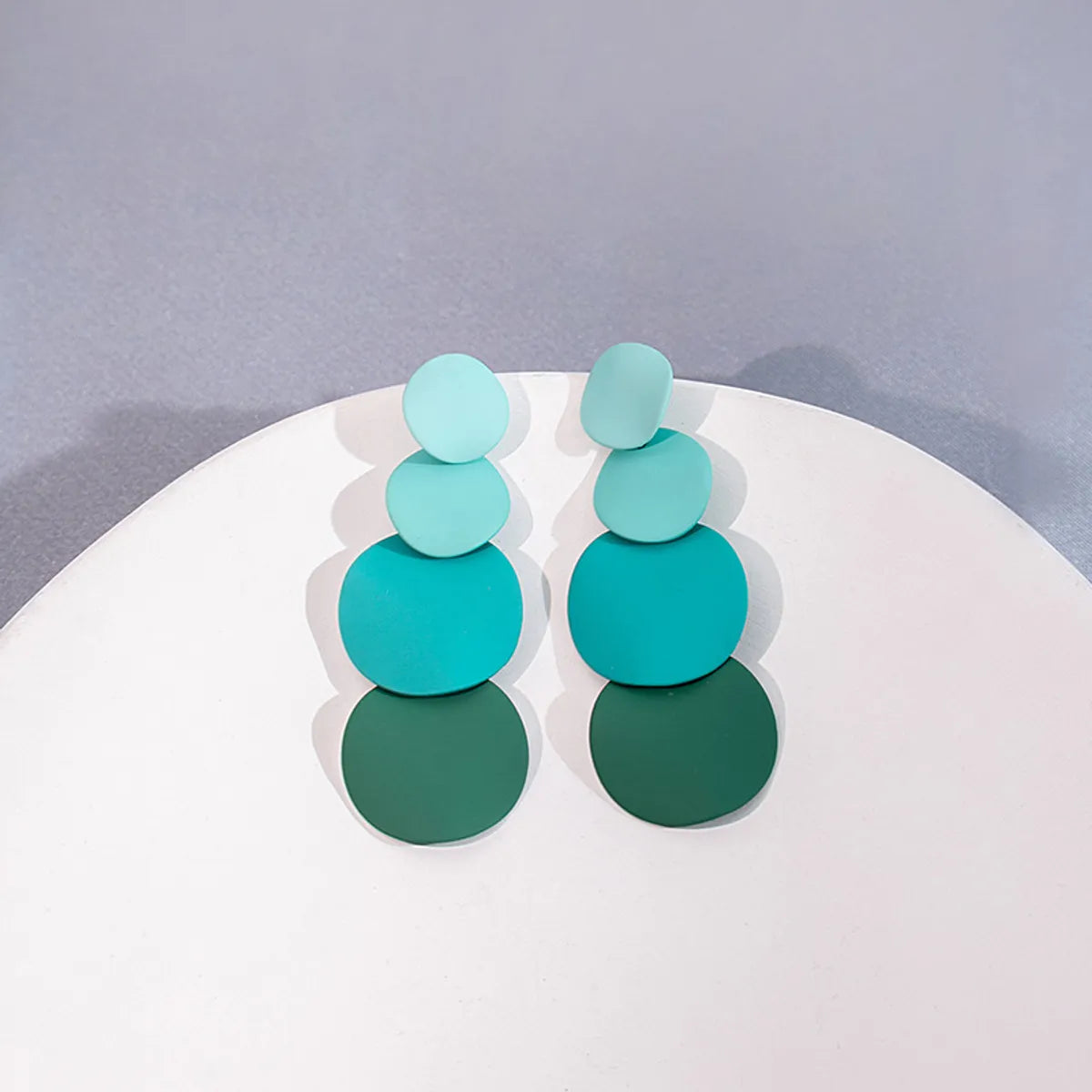 1 Pair Lady Simple Style Geometric Spray Paint Alloy Drop Earrings