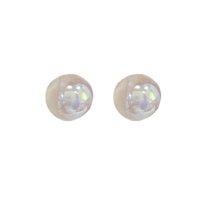 1 Pair Lady Solid Color Imitation Pearl Ear Studs