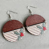 1 Pair Lady Streetwear Geometric Deer Wood Drop Earrings