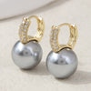 1 Pair Lady Sweet Simple Style Round Inlay Copper Alloy Artificial Pearls Zircon Ear Clip