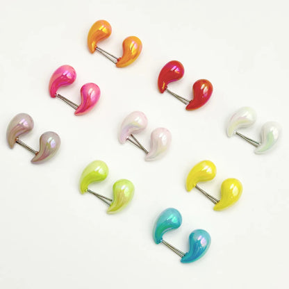 1 Pair Lady Sweet Water Droplets Arylic Ear Studs