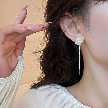 1 Pair Lady Tassel Plating Alloy Gold Plated Drop Earrings