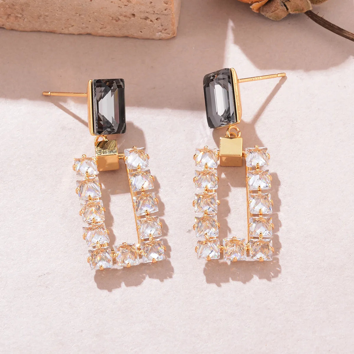 1 Pair Lady Vacation Streetwear Letter Bow Knot Inlay Copper Imitation Pearl Rhinestones Zircon 18K Gold Plated Drop Earrings