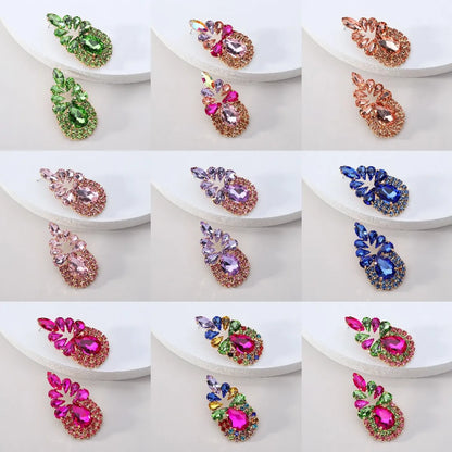 1 Pair Lady Water Droplets Artificial Gemstones Women's Drop Earrings