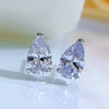 1 Pair Lady Water Droplets Plating Inlay Sterling Silver Artificial Diamond Ear Studs