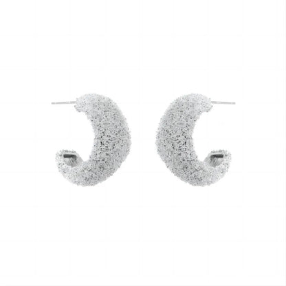 1 Pair Luxurious C Shape Plating Copper 18k Gold Plated White Gold Plated Ear Studs