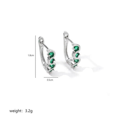 1 Pair Luxurious S Shape Plating Inlay Copper Zircon 18k Gold Plated White Gold Plated Earrings