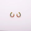 1 Pair Luxurious Simple Style Eye Solid Color Plating Inlay Copper Zircon Gold Plated Silver Plated Drop Earrings