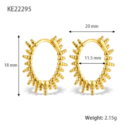 1 Pair Luxurious Simple Style Round Sun Plating Sterling Silver 18k Gold Plated White Gold Plated Earrings