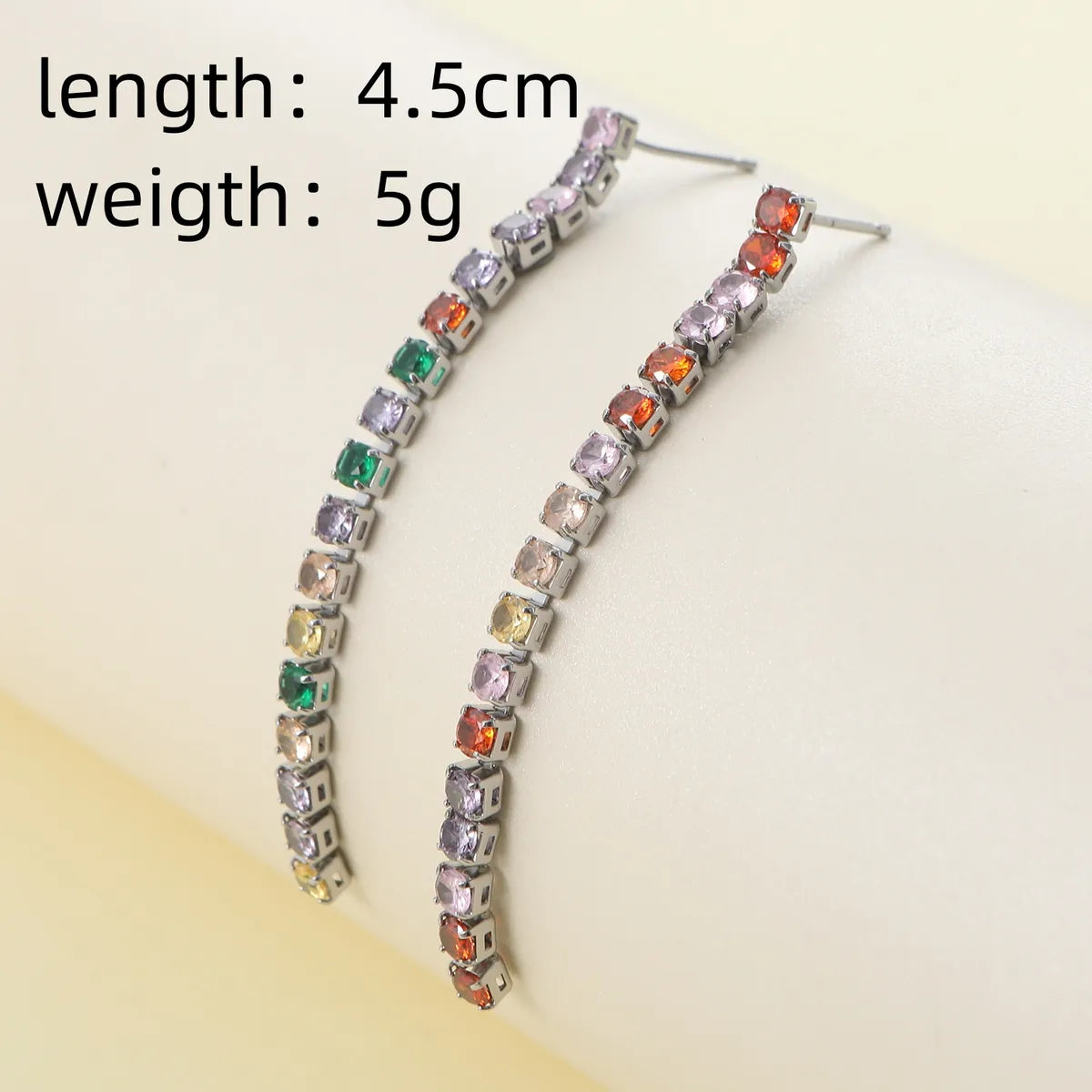 1 Pair Luxurious Simple Style Shiny Tassel Inlay Stainless Steel Metal Zircon Drop Earrings