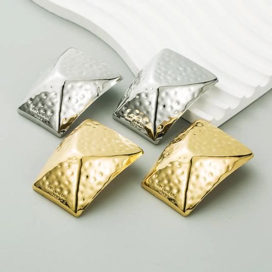 1 Pair Luxurious Square Plating Alloy Gold Plated Silver Plated Ear Studs