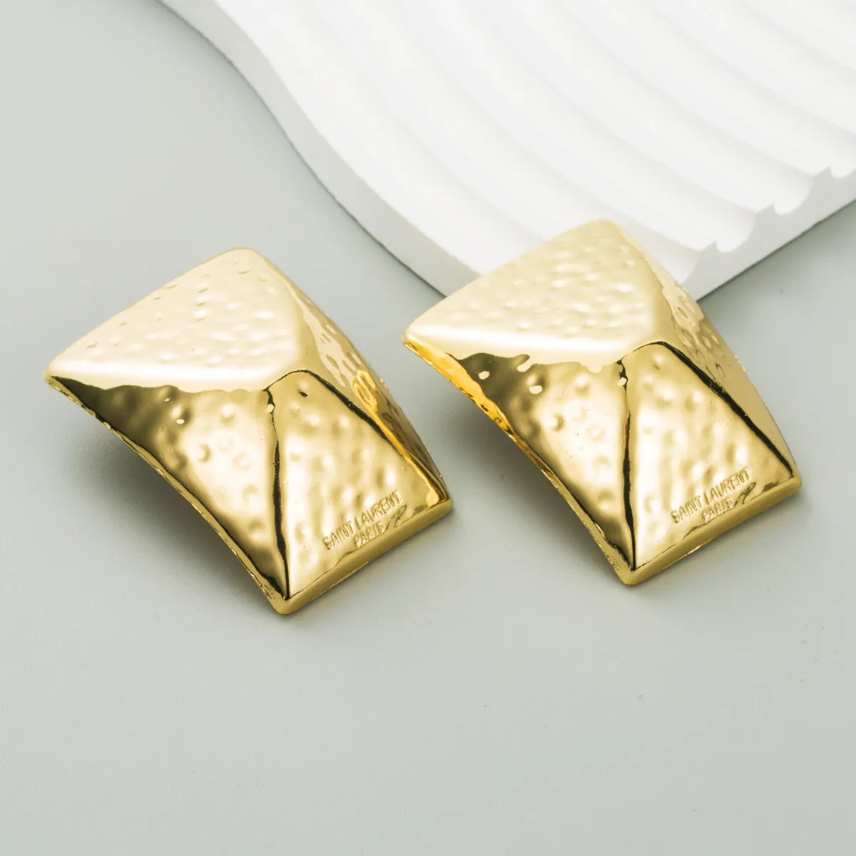 1 Pair Luxurious Square Plating Alloy Gold Plated Silver Plated Ear Studs