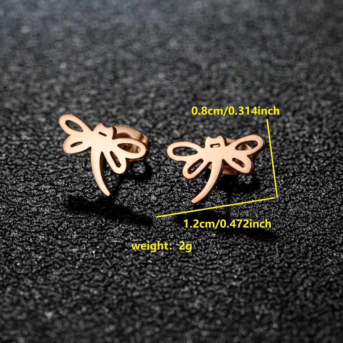 1 Pair Luxurious Sweet Artistic Animal Plating 304 Stainless Steel 18K Gold Plated Ear Studs