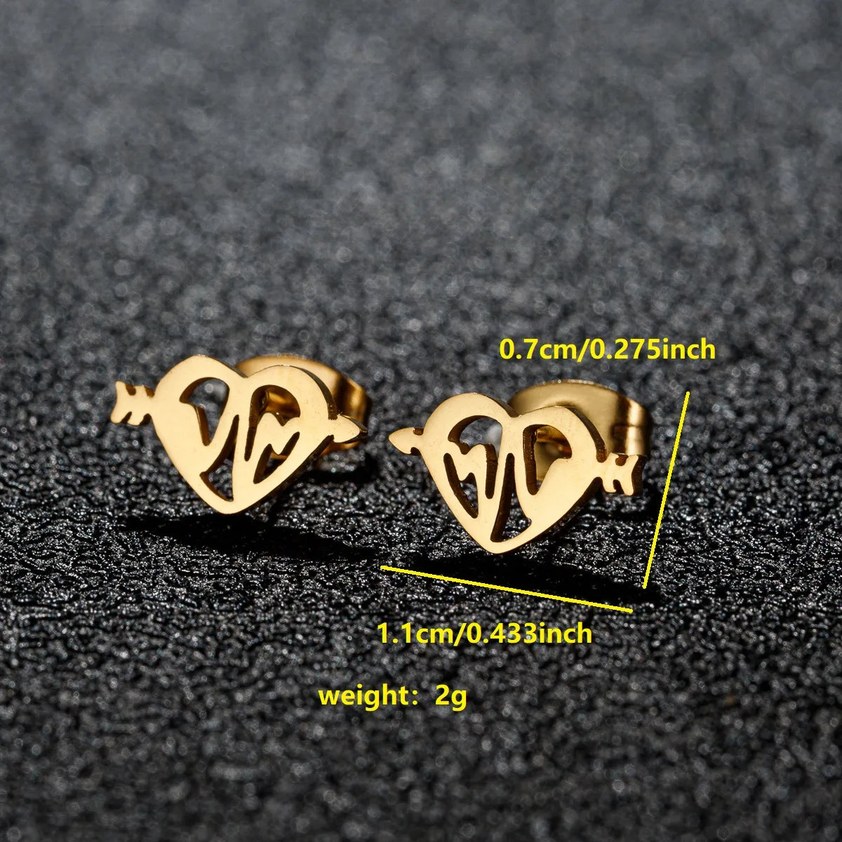 1 Pair Luxurious Sweet Artistic Animal Plating 304 Stainless Steel 18K Gold Plated Ear Studs