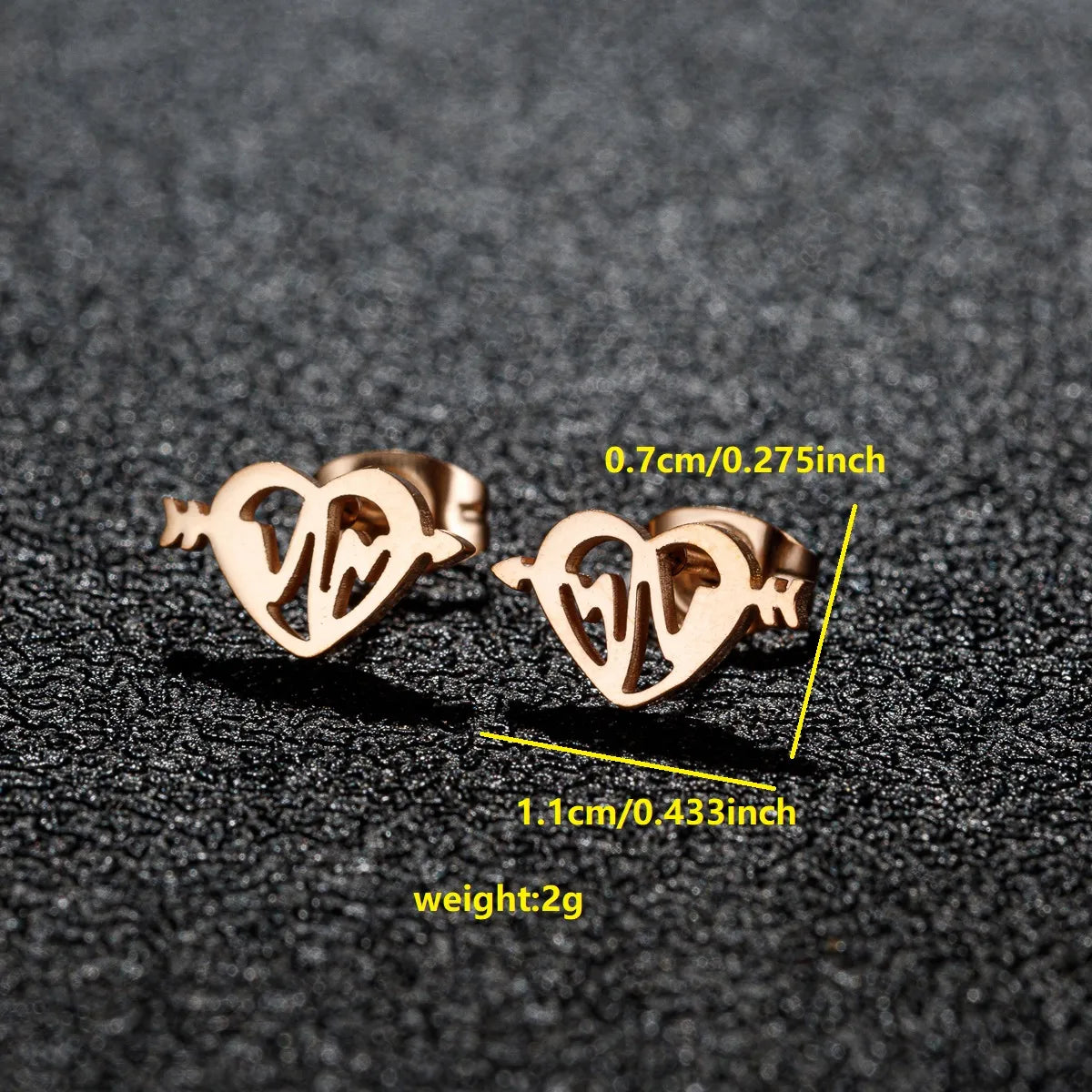 1 Pair Luxurious Sweet Artistic Animal Plating 304 Stainless Steel 18K Gold Plated Ear Studs