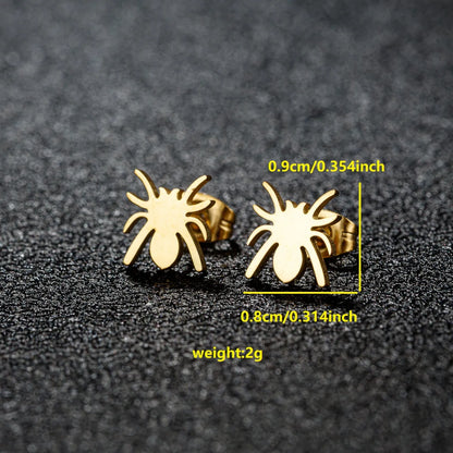 1 Pair Luxurious Sweet Artistic Animal Plating 304 Stainless Steel 18K Gold Plated Ear Studs